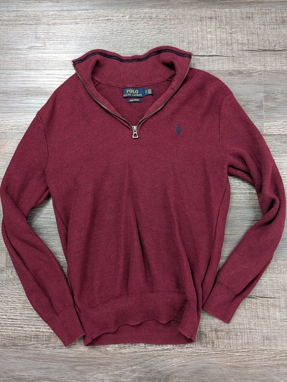 Vintage Polo Ralph Lauren Burgundy Quarter-Zip Sweater